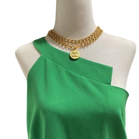 CHANEL Vintage 24k Gold Chain 1982 Belt Necklace Coco Mark Medallion & Box main image 6
